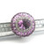 Sterling Silver Amethyst And CZ Halo Cluster Ring Size 7