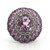 Sterling Silver Amethyst And CZ Halo Cluster Ring Size 7