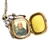 Gold Filled Vintage House Scene Locket Necklace 19"