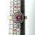 14K White Gold Round Spinel Diamond Halo Hidden Fashion Ring Size 7