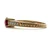 14K Yellow Gold Round Pink Tourmaline Diamond Pave Band Fashion Ring Size 7.5