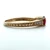 14K Yellow Gold Round Pink Tourmaline Diamond Pave Band Fashion Ring Size 7.5