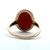 Vintage 10K Yellow Gold Carnelian Cameo Side Profile Estate Ring Size 5.75