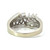 14K Two-Tone White and Yellow Gold 7 Marquise Diamonds Ring Size 6.75