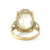 10K Yellow Gold Rutilated Quartz With Gold Heart Details Ring Size 10