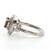 Sterling Silver Garnet And Pave Heart Shaped Fashion Ring Size 8