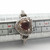 Sterling Silver Garnet And Pave Heart Shaped Fashion Ring Size 8