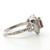 Sterling Silver Garnet And Pave Heart Shaped Fashion Ring Size 8