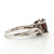 Sterling Silver Garnet Heart Cut With A Open Work Band Ring Size 7