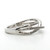 Sterling Silver Diamond Triple Band Criss-Cross Ring Size 7