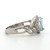 Sterling Silver Blue Topaz Heart Cut With Moissanite Accents Fashion Ring Size 6.75