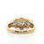 Sterling Silver Mystic Topaz Three Stone With Moissanite Accents Fashion Ring 6.5