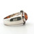 Sterling Silver Amber Modernistic Statement Ring Size 10