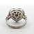 Sterling Silver 14K YG Diamond Heart Cluster Statement Ring Size 6