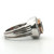 Sterling Silver Garnet Oval Cut With A Diamond Halo Statement Ring Size 6.5