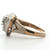 Sterling Silver Diamond Heart Shaped Cluster Ring Size 7