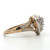 Sterling Silver Diamond Heart Shaped Cluster Ring Size 7