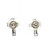 Sterling Silver Tanzanite Oval Cut Cross Earrings