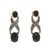 Sterling Silver Sapphire With A Pave Accent Earrings