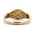 Sonia B 14K Yellow Gold Honeycomb Design .50cttw Diamond Accented Fashion Ring Size 10