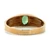 10K Yellow Gold Brushed Matte Design Oval Green Sapphire Mens Ring Size 14.5