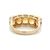 14K Yellow Gold Five Stone Checkerboard Cut Citrine Ring Size 7