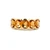 14K Yellow Gold Five Stone Checkerboard Cut Citrine Ring Size 7