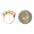 14K Yellow Gold Five Stone Checkerboard Cut Citrine Ring Size 7