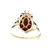 14K Yellow Gold Marquise Garnet Opal Halo Cluster Ring Size 8