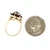 14K Yellow Gold Marquise Garnet Opal Halo Cluster Ring Size 8