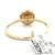 14K Yellow Gold .18ct Opal with Diamond Halo Ring Size 6.5