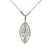 14K White Gold Vintage Art Deco Filigree 1.5cttw Diamond Pendant Necklace 18.5"