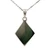 Platinum 0.75cttw Alexandrite and .12 cttw Diamond Pendant Necklace 18"