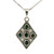 Platinum 0.75cttw Alexandrite and .12 cttw Diamond Pendant Necklace 18"