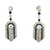 14K White Gold Vintage-Inspired Art Deco Sapphire Diamond Earrings