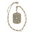 14K White Gold Vintage Filigree Art Deco Diamond Pendant Necklace 16"