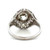 14K White Gold Vintage Art Deco 1.88ct Euro Cut Diamond Engagement Ring Size 6.75
