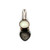 Sterling Silver Navajo Fire Opal Oval and Grey Moonstone Heart Dangle Pendant