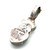 Sterling Silver Navajo Fire Opal Oval and Grey Moonstone Heart Dangle Pendant