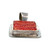 Sterling Silver Vintage Bali Red Sponge Coral Rectangular Pendant