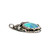 Sterling Silver Vintage Native Blue Opal Circle with Flower and Feather Pendant