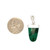 Sterling Silver Vintage Mexican Malachite Tongue Pendant