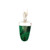 Sterling Silver Vintage Mexican Malachite Tongue Pendant