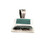 Sterling Silver Vintage Mexican Malachite Square Pendant