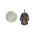 Sterling Silver Vintage Crazy Lace Agate Oval in a Filigree Frame Pendant