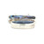 Sterling Silver Vintage Thailand Paua Abalone Shell Rectangle and Sodalite Oval Dangle Pendant
