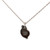 Sterling Silver Vintage Native Black Onyx Oval and Leaf Necklace