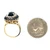 14K Yellow Gold 1.5ct Star Sapphire with .75cttw Diamond Halo and Sapphire Halo Ring Size 6.5