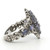Sterling Silver Tanzanite Marquise Cut Cluster Fashion Ring Size 7