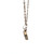 Sterling Silver Vintage Native Tilted Square Black Onyx, Tiger's Eye, and Jasper Inlay on a Spiga Chain Necklace